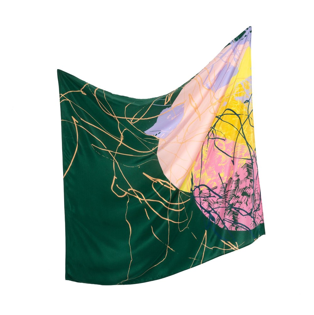 *NEW* WREN - MULTI-COLOURED SQUARE SILK SCARF