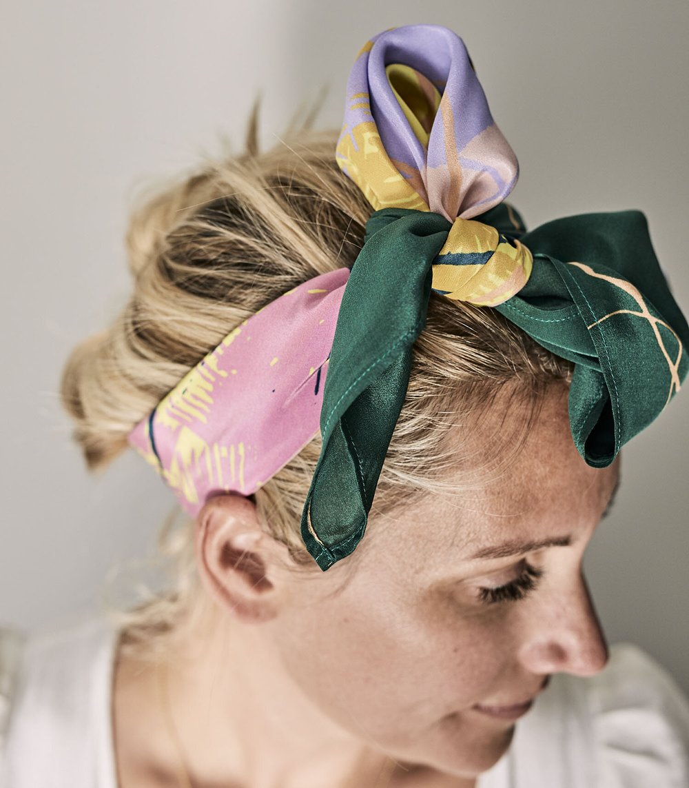*NEW* WREN - MULTI-COLOURED SQUARE SILK SCARF