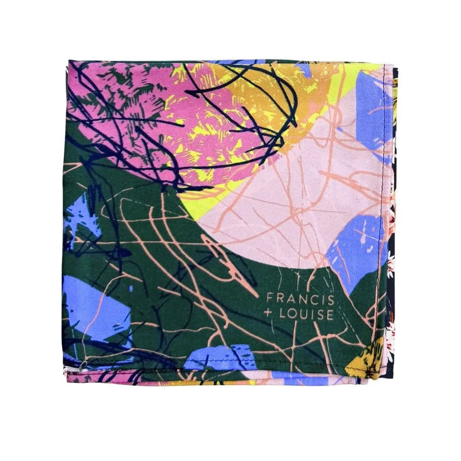 Wren - Abstract Silk Pocket Square