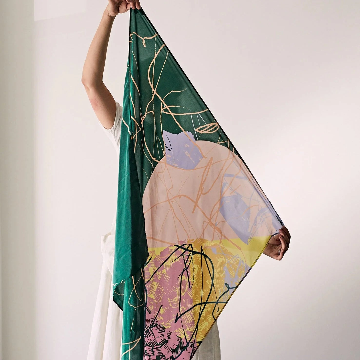 *NEW* WREN - MULTI-COLOURED SQUARE SILK SCARF