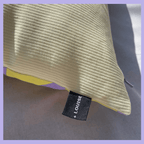 Love - yellow and lilac geometric printed cushion