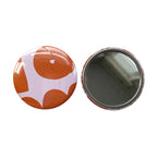 LOVE - OCHER AND PINK POCKET MIRROR