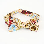 Kingscote Peach - Floral Silk Bow Tie