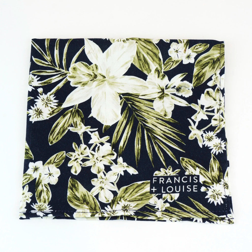 Tokoriki Green - Floral Pocket Square