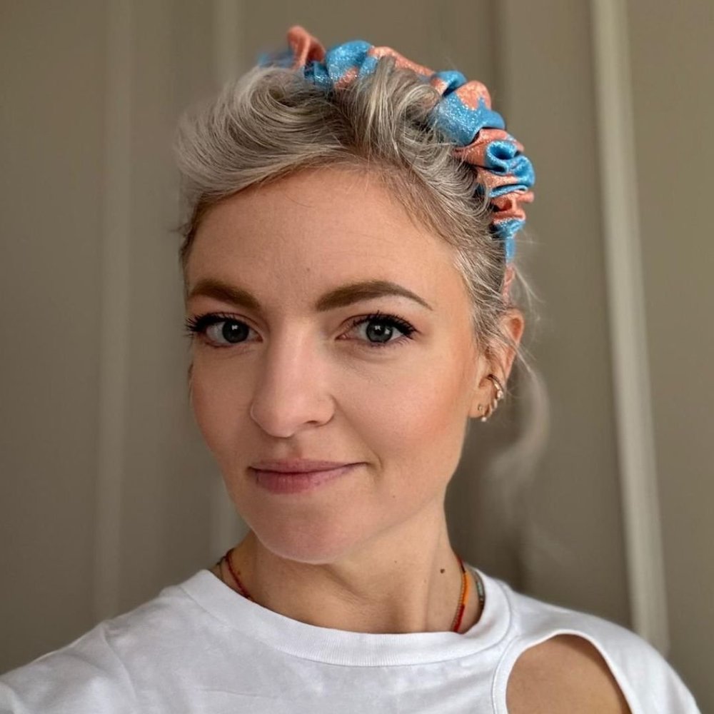Scrunchie Headband in Love Purple Eco Sparkle