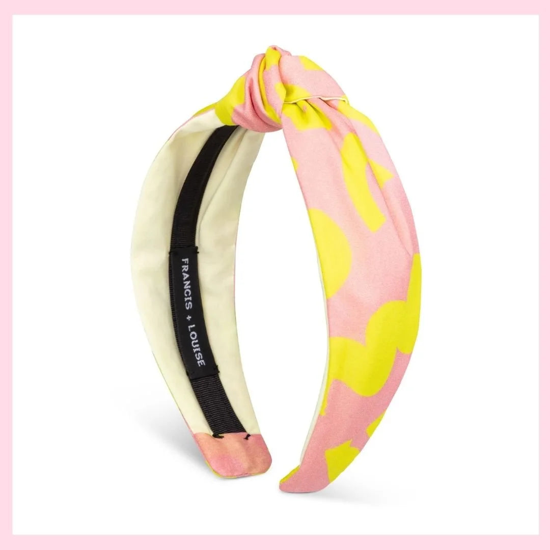 Love Pink & Yellow - Twist Headband - SAMPLE
