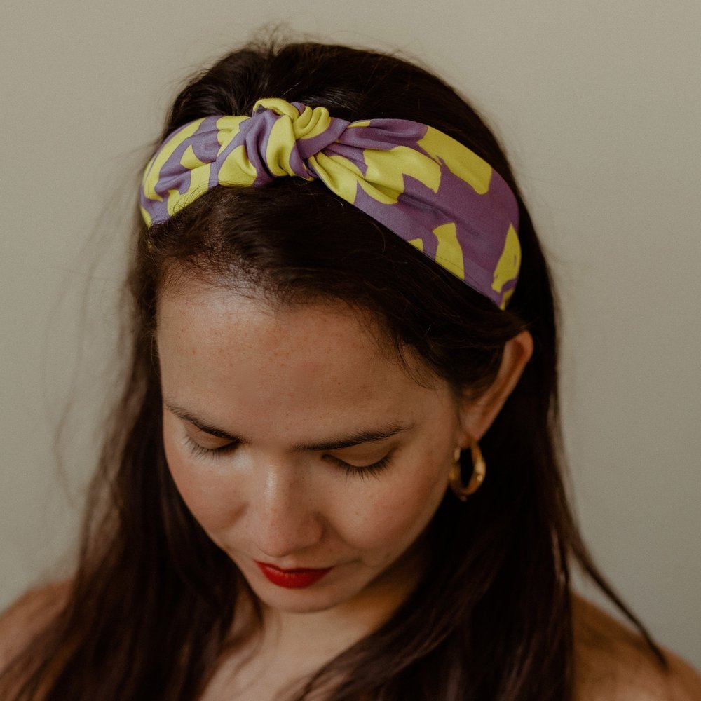 Love Lilac & Yellow - Twist Headband