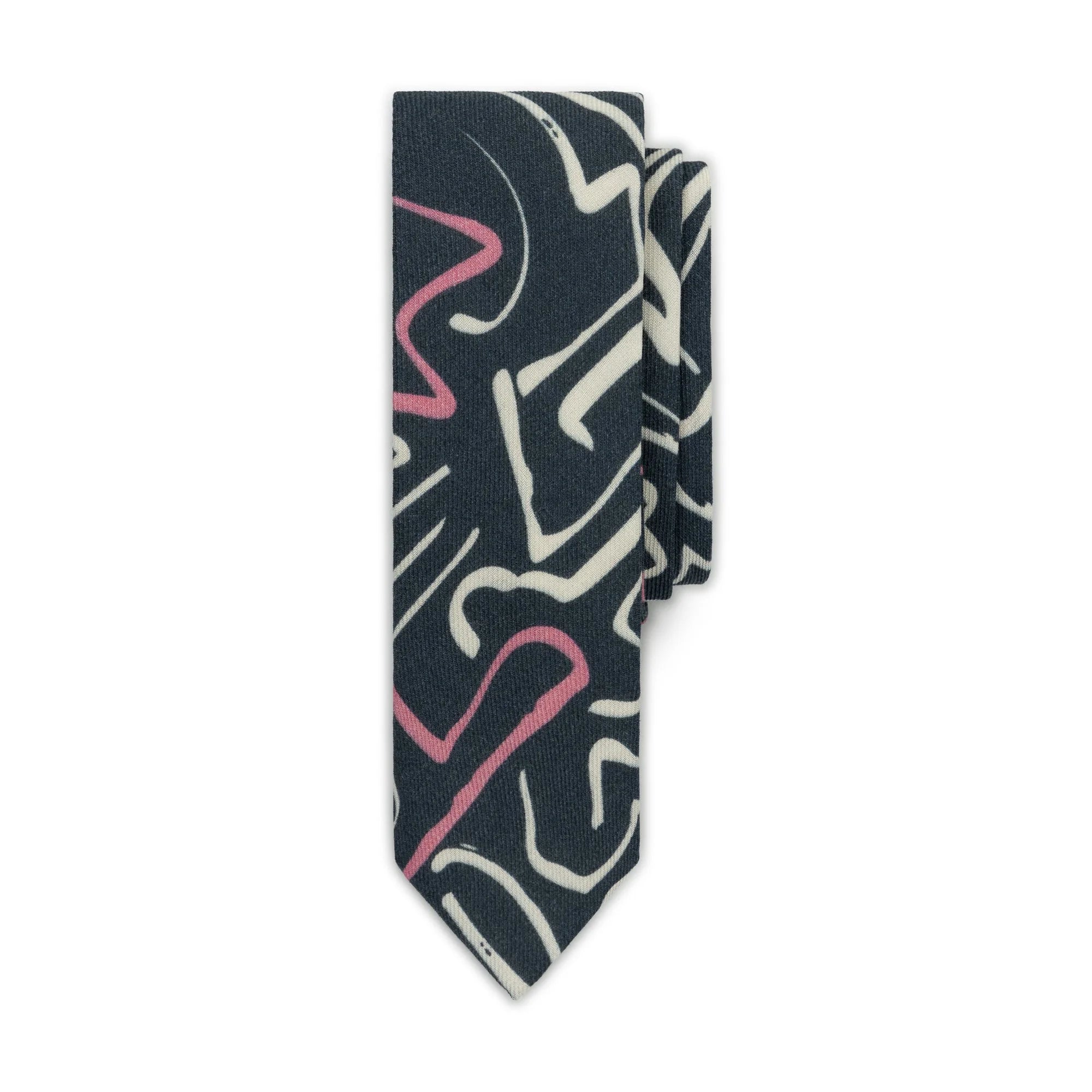 Portland - Navy Abstract Wool Tie