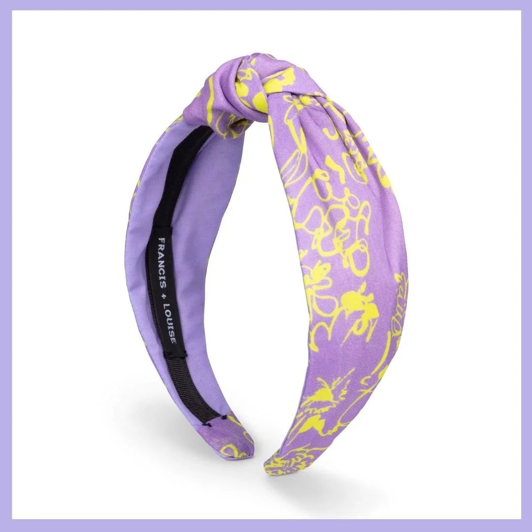 Spring Lilac & Yellow - Knot Headband