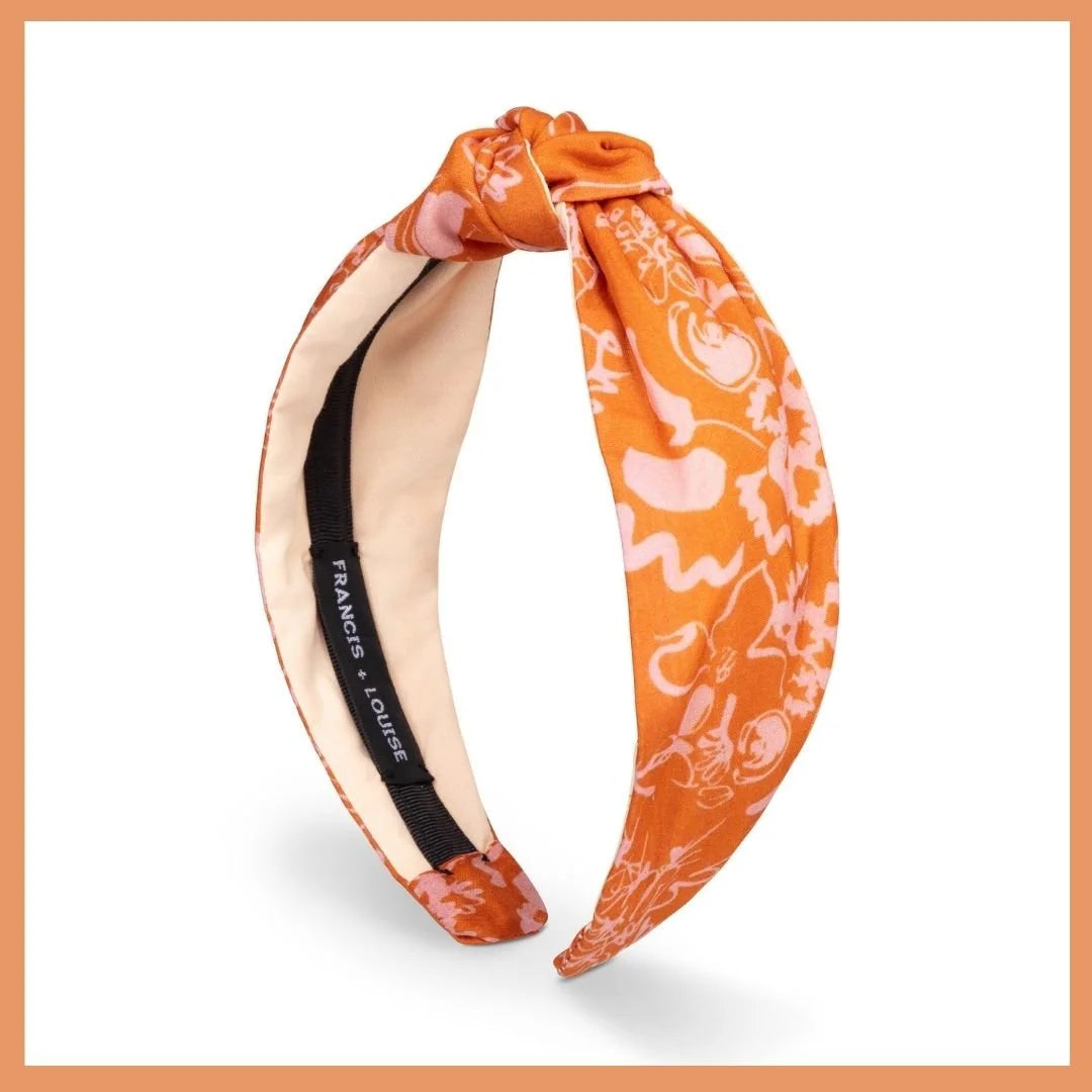 Spring Ochre & Pink - Knot Headband