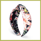 Tokoriki Black & Coral - Floral Knot Headband