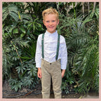 Aerial Green - Geometric Toddler & Boy's Bow Tie