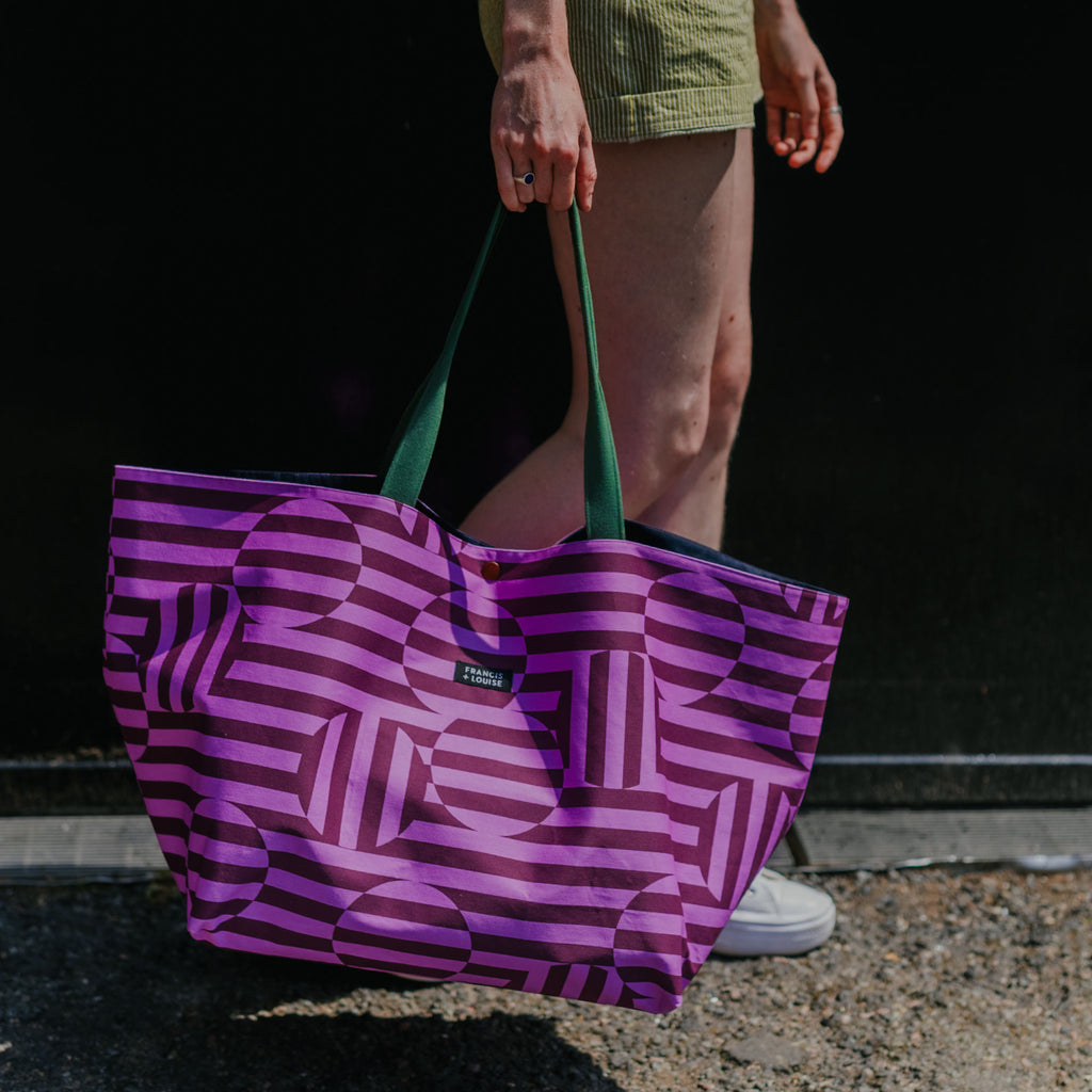 Bauhaus Geometric Cotton Bag · Large