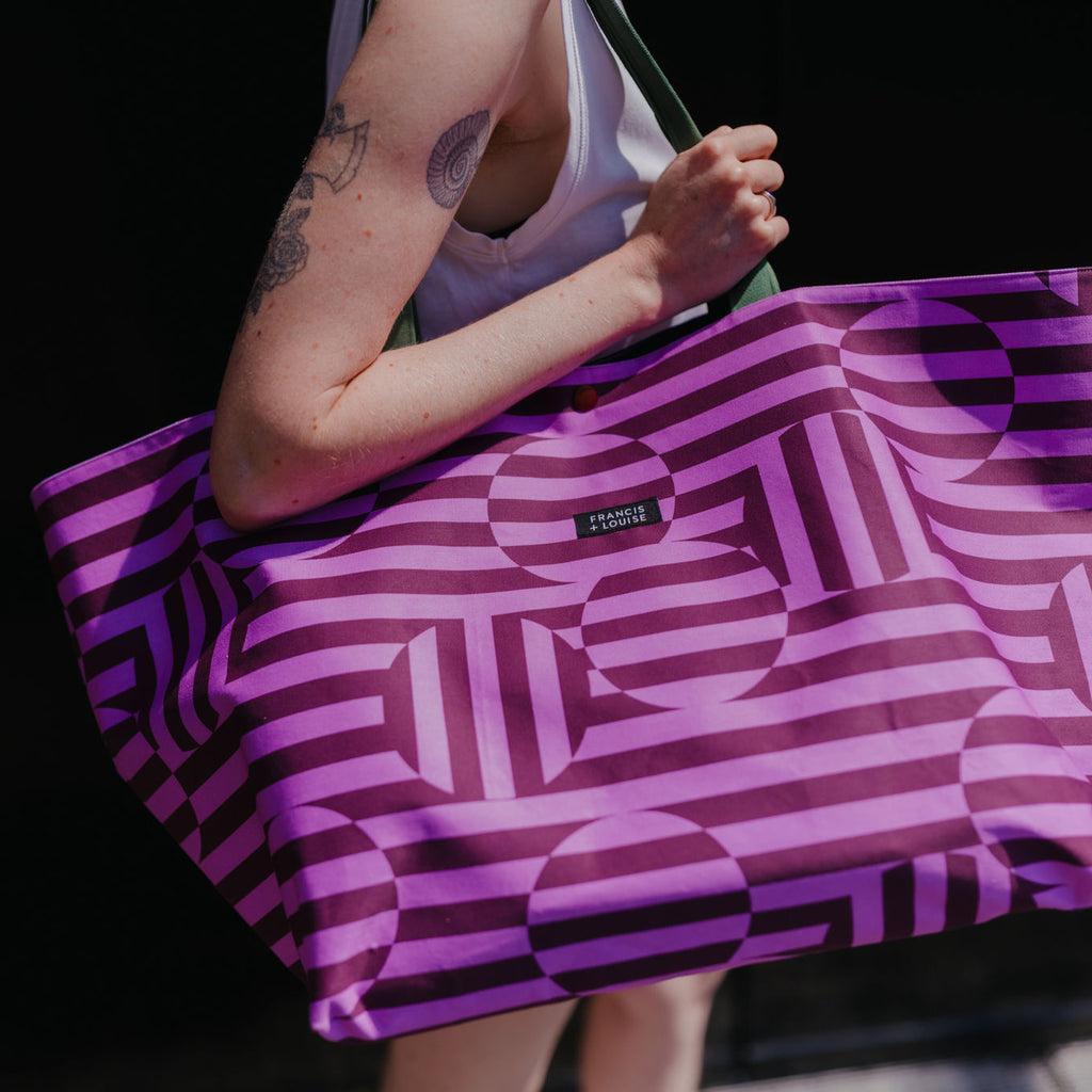Bauhaus Geometric Cotton Bag · Large