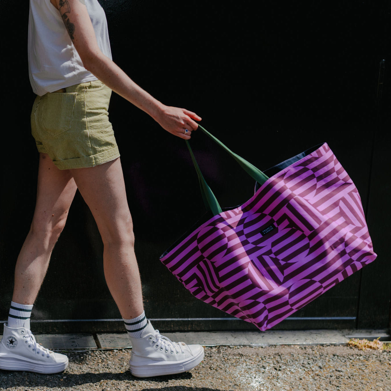 Bauhaus Geometric Cotton Bag · Large