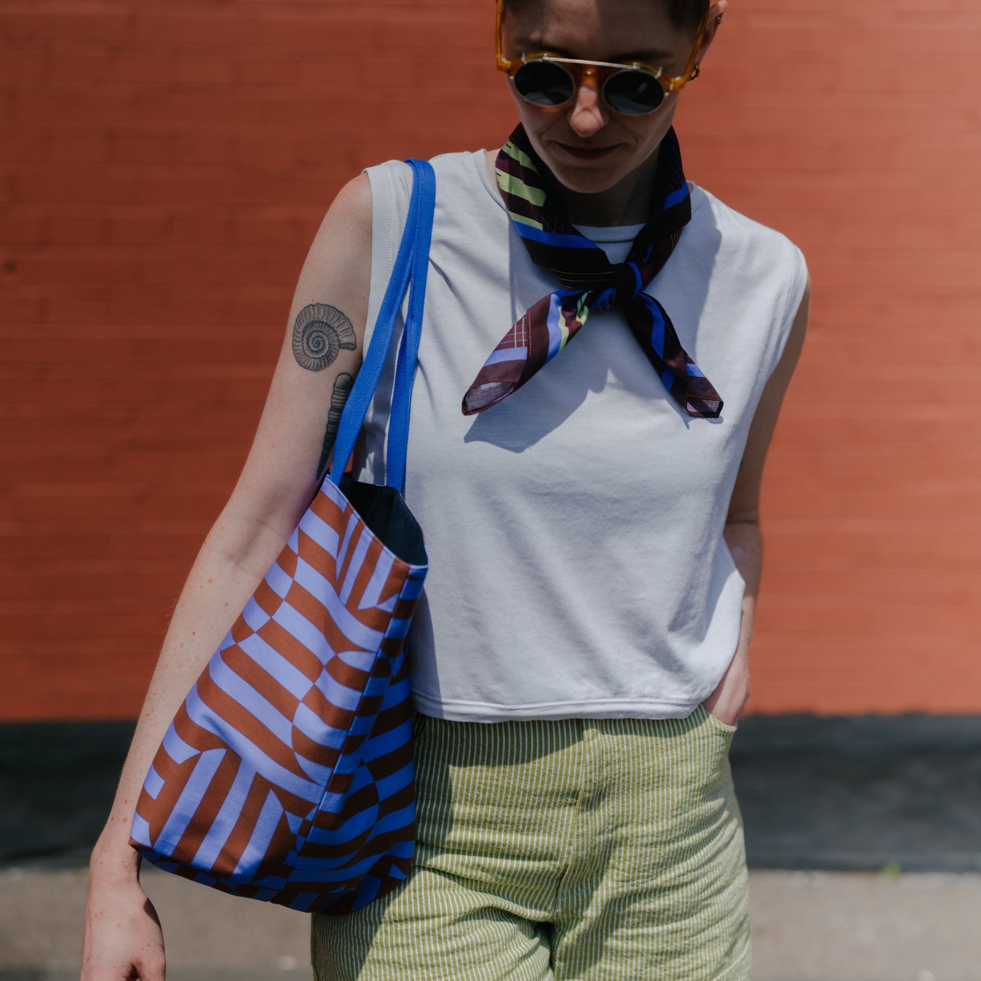 Bauhaus Geometric Cotton Bag · Medium