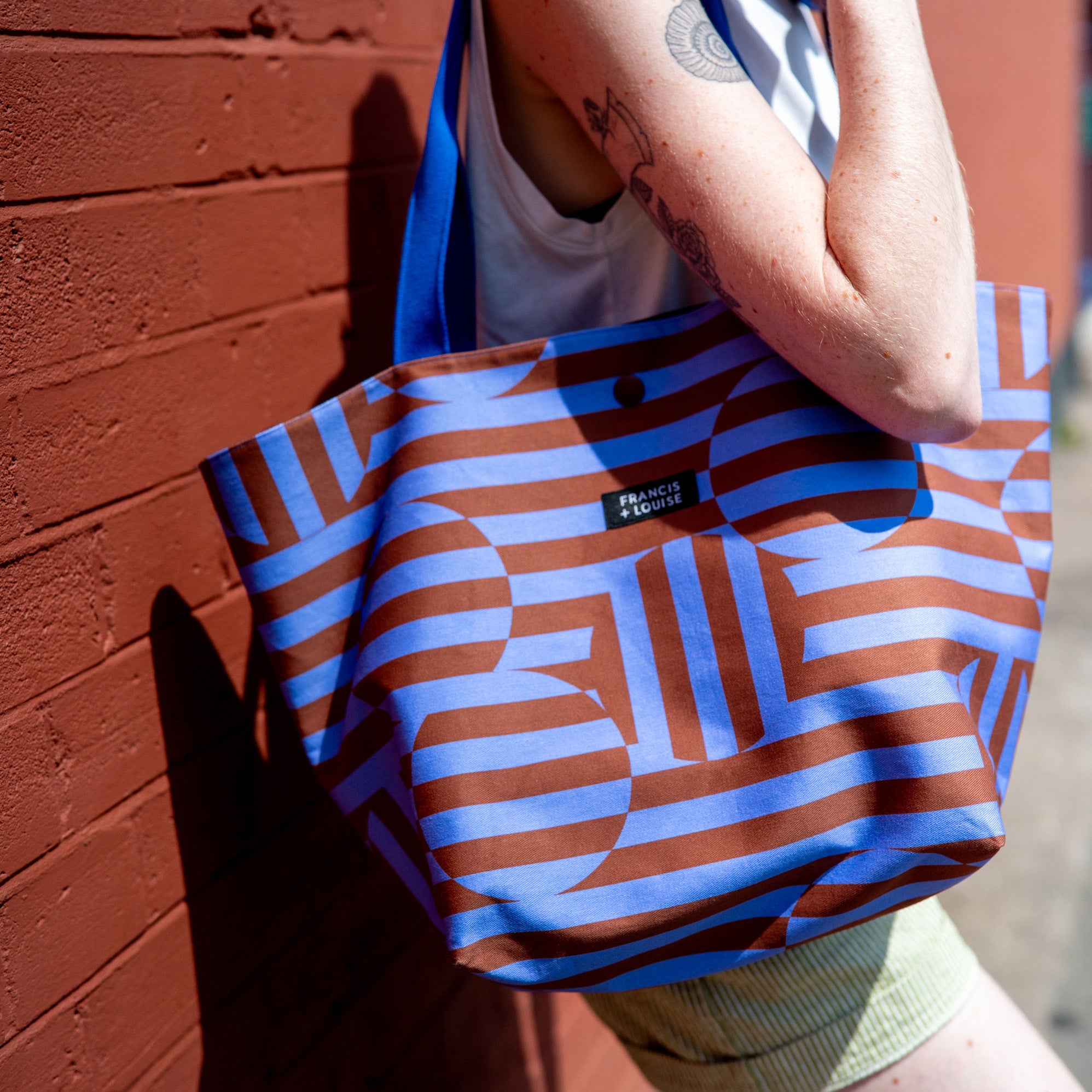 Bauhaus Geometric Cotton Bag · Medium