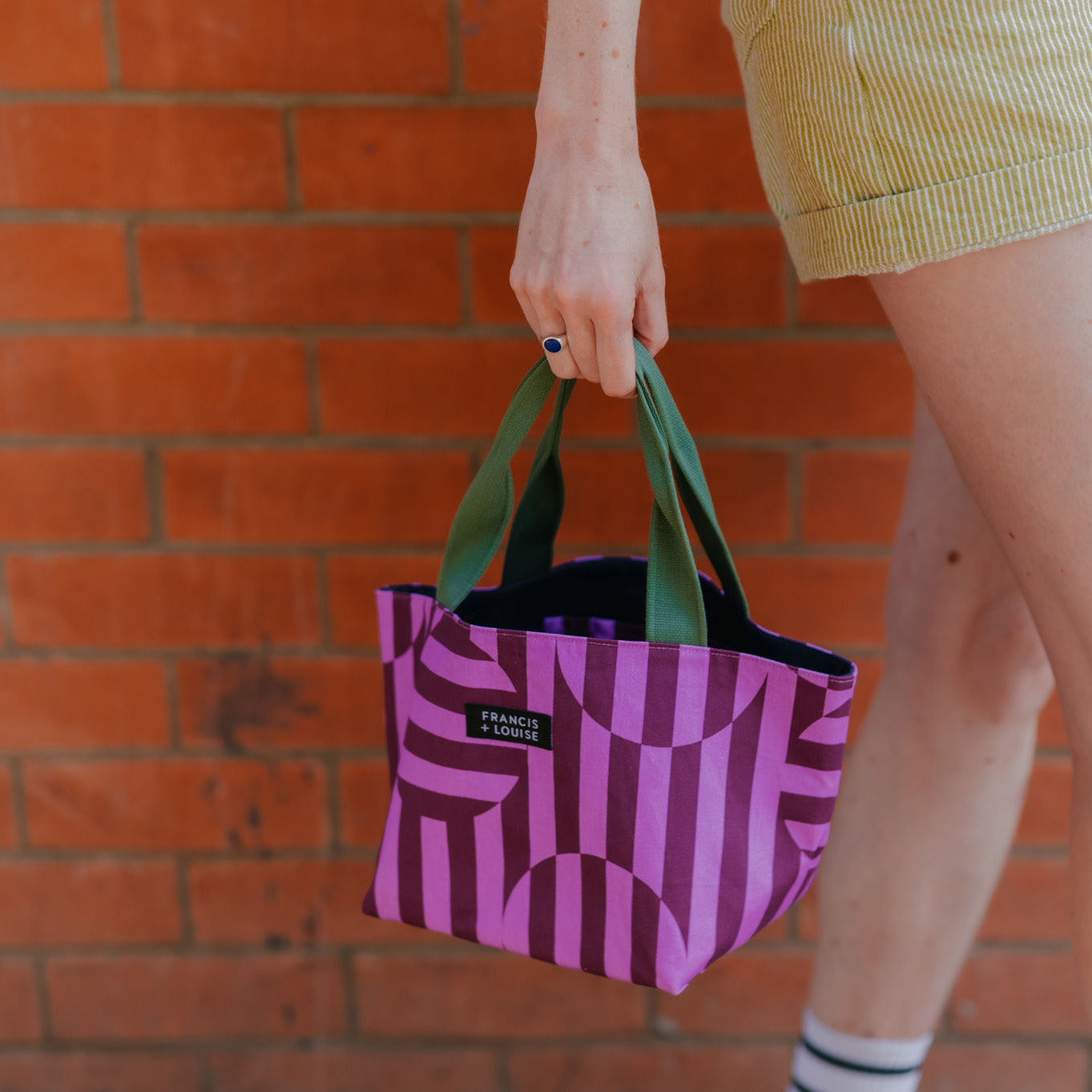 Bauhaus Geometric Cotton Bag · Small