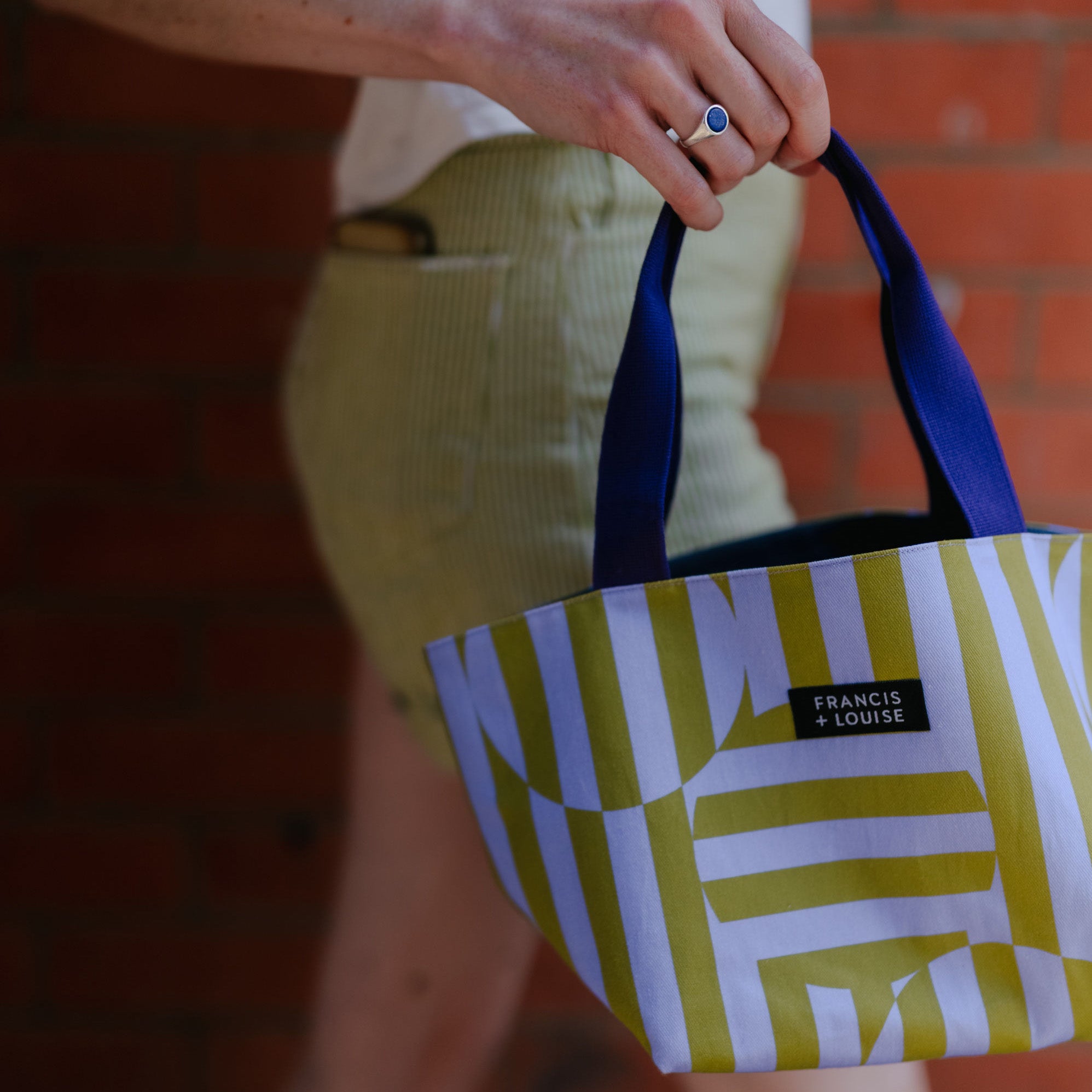 Bauhaus Geometric Cotton Bag · Small