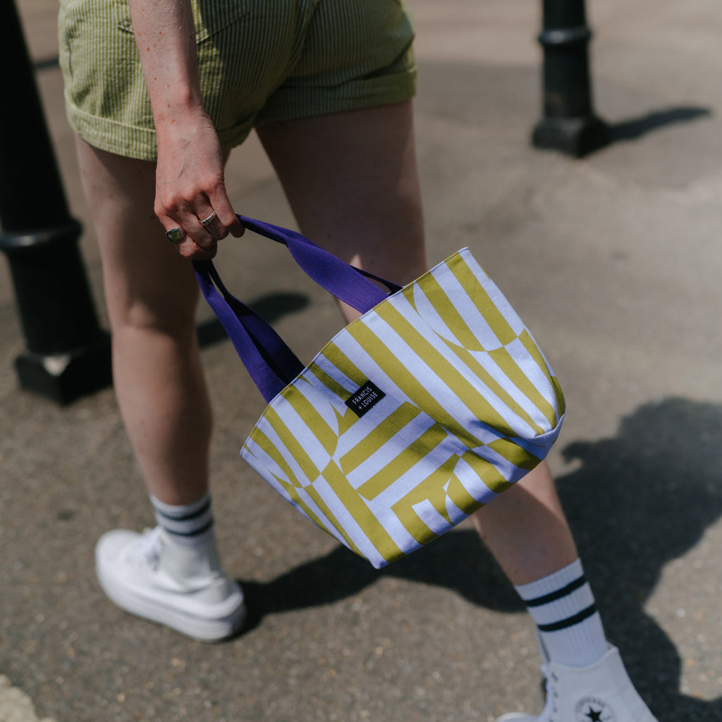 Bauhaus Geometric Cotton Bag · Small