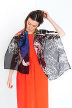 FUJI - BLACK & WHITE LONG SCARF