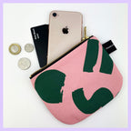 LOVE - BRIGHT GREEN AND PINK POUCH - LIMITED EDITION