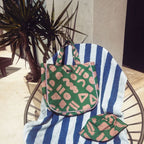 LOVE - GREEN AND PINK TOTE BAG