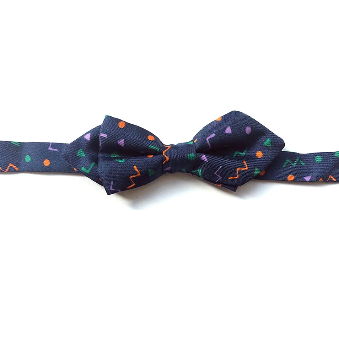 Herbie Blue - Geometric Silk Toddler & Boy's Bow Tie