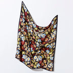 KINGSCOTE BLUE - FLORAL SQUARE SILK SCARF