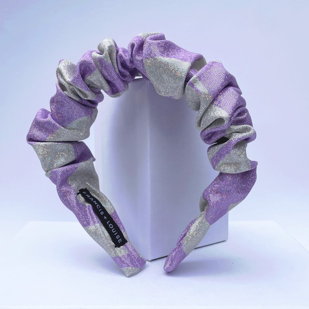Scrunchie Headband in Love Lilac Eco Sparkle