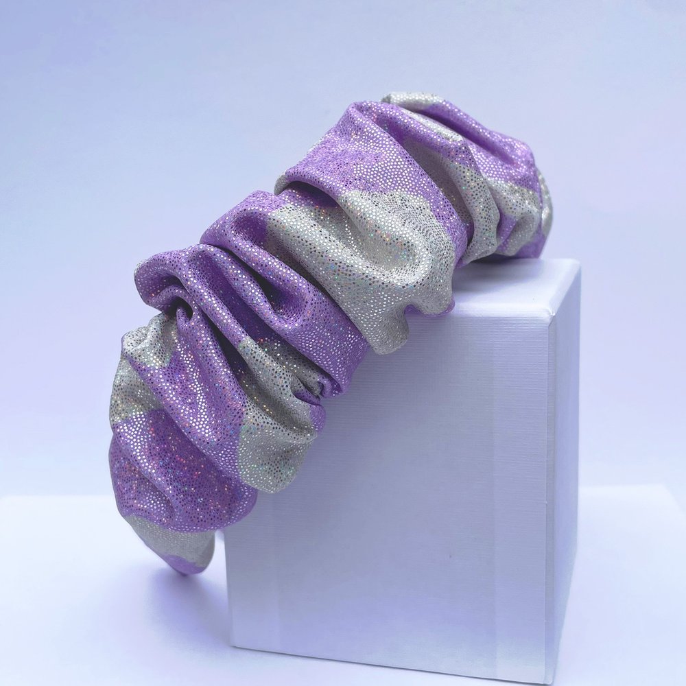 Scrunchie Headband in Love Lilac Eco Sparkle
