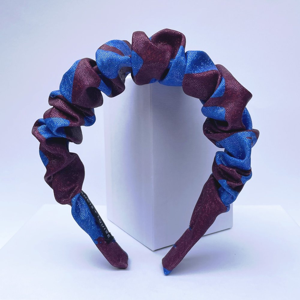 Scrunchie Headband in Love Maroon Eco Sparkle