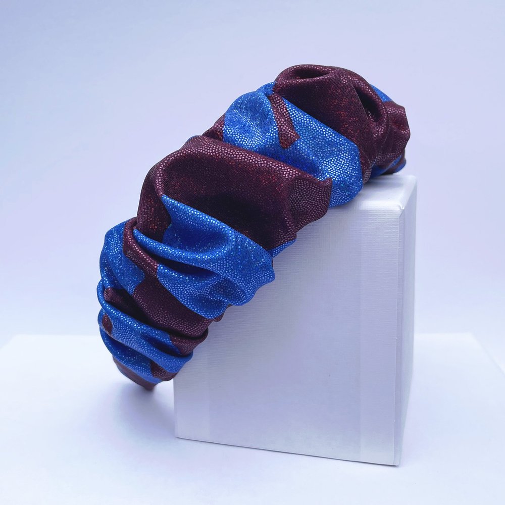Scrunchie Headband in Love Maroon Eco Sparkle