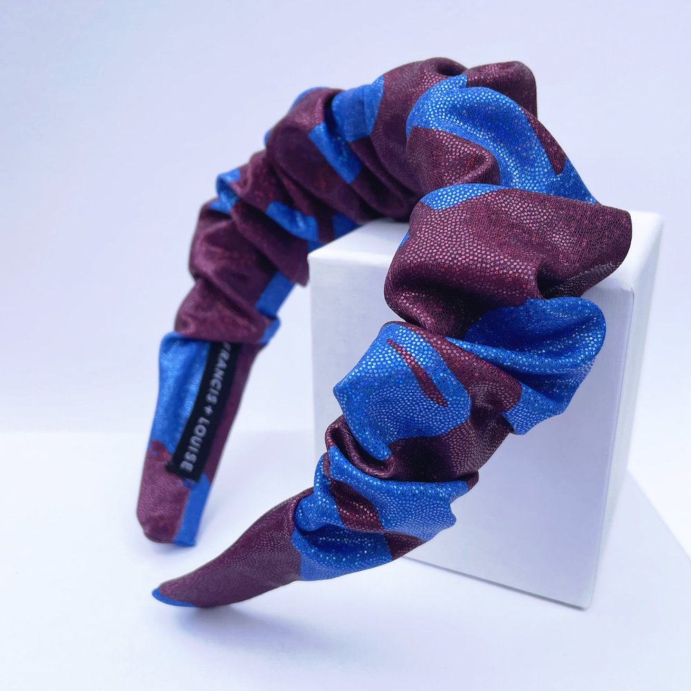 Scrunchie Headband in Love Maroon Eco Sparkle