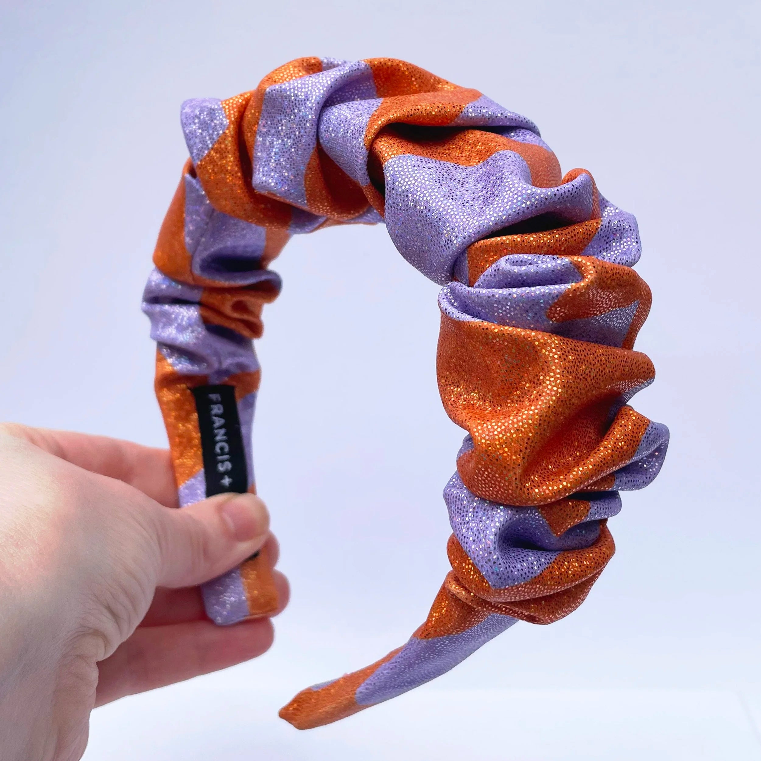 Scrunchie Headband in Love Purple Eco Sparkle