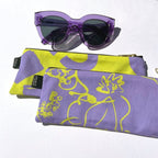 SPRING - LILAC AND YELLOW FLORAL PENCIL / SUNGLASSES CASE