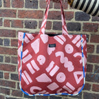 LOVE - AMBER AND CORN BLUE TOTE BAG