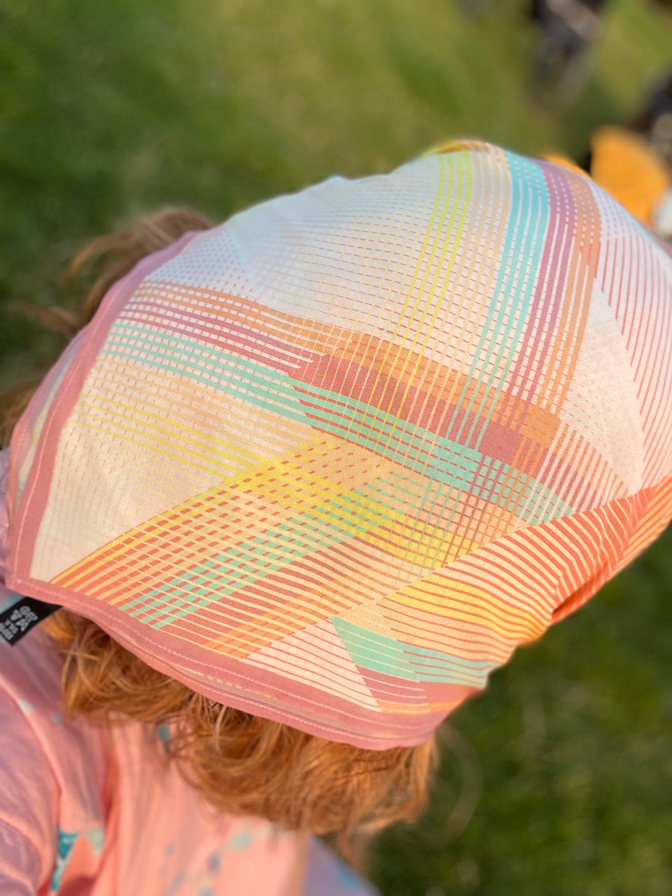 STELLA - GEOMETRIC SQUARE SILK SCARF