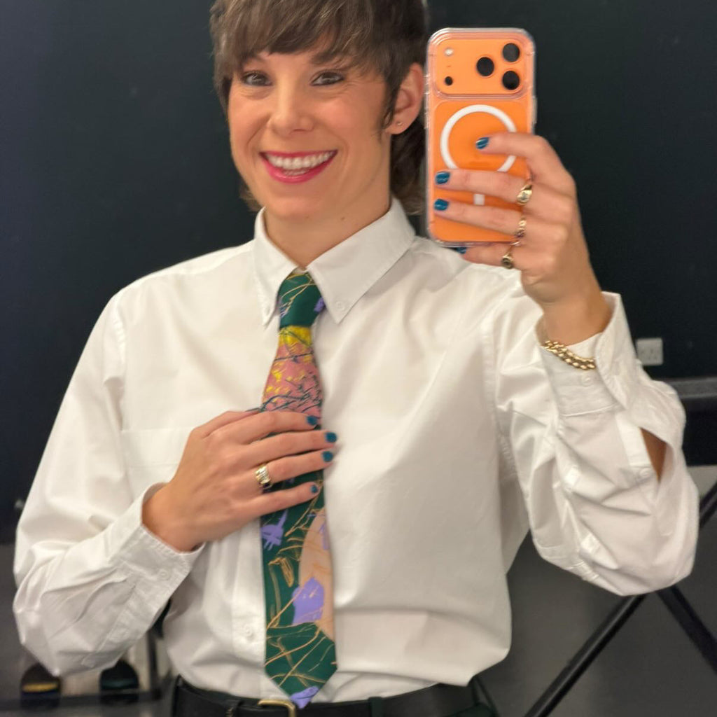 Wren - Abstract Silk Tie