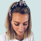 Tokoriki Black & Coral - Floral Knot Headband