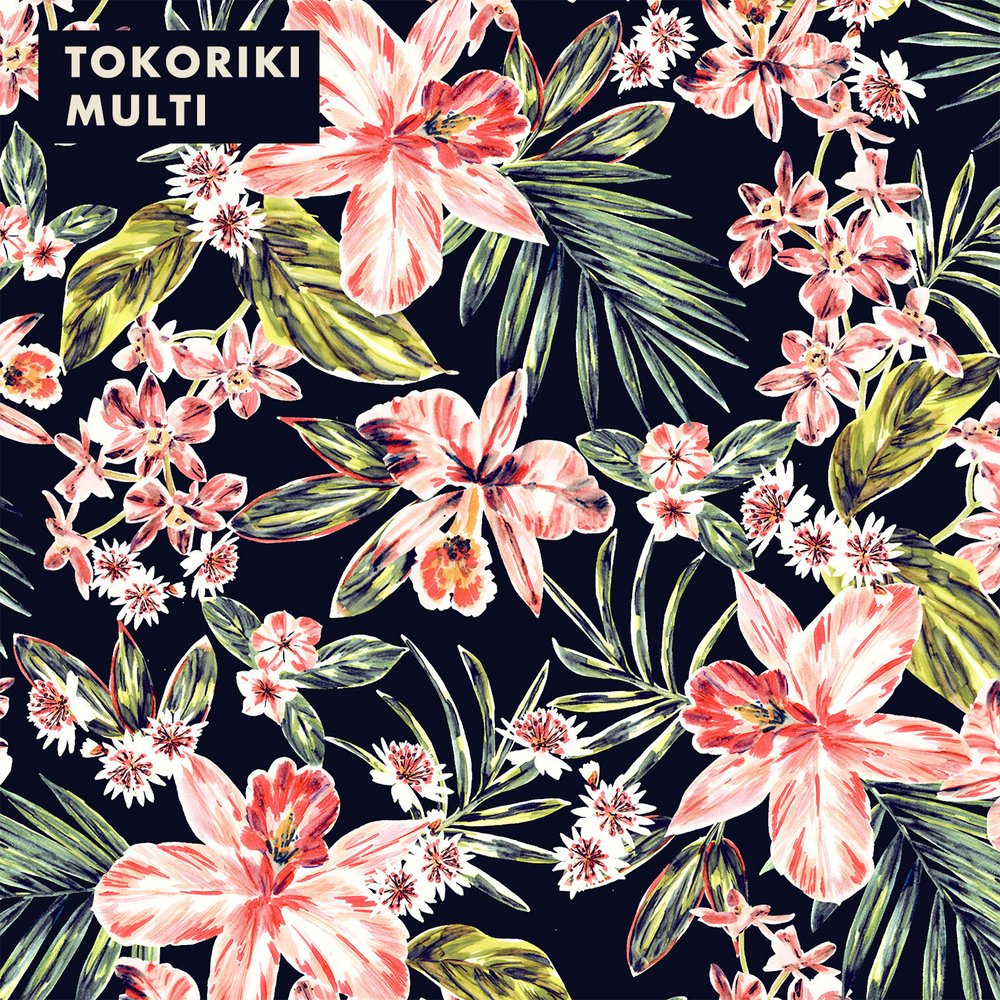 Tokoriki Black & Coral - Floral Knot Headband