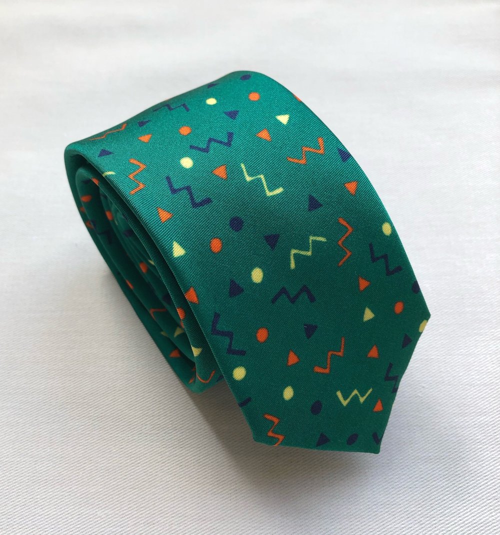Limited Edition - Herbie Green - Geometric Silk Tie
