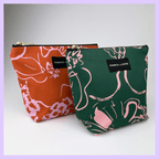 SPRING - OCHER AND PINK MAKE UP BAG