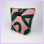 LOVE - GREEN AND PINK MAKE UP BAG