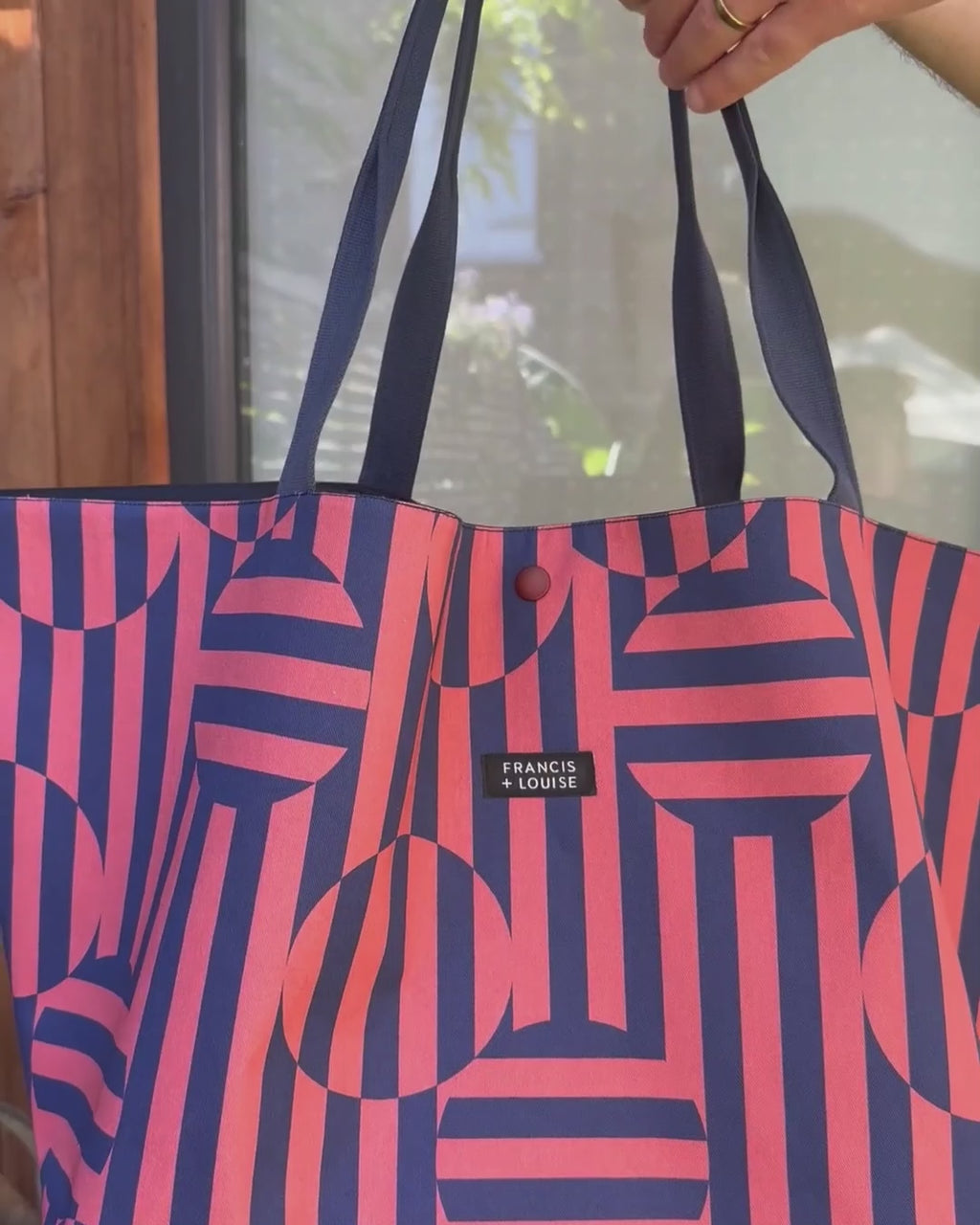 Bauhaus Geometric Cotton Bag · Large