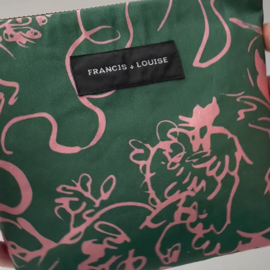SPRING - GREEN AND PINK MAKE UP BAG