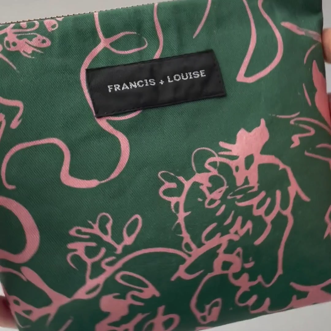 SPRING - GREEN AND PINK MAKE UP BAG
