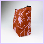 SPRING - OCHER AND PINK MAKE UP BAG