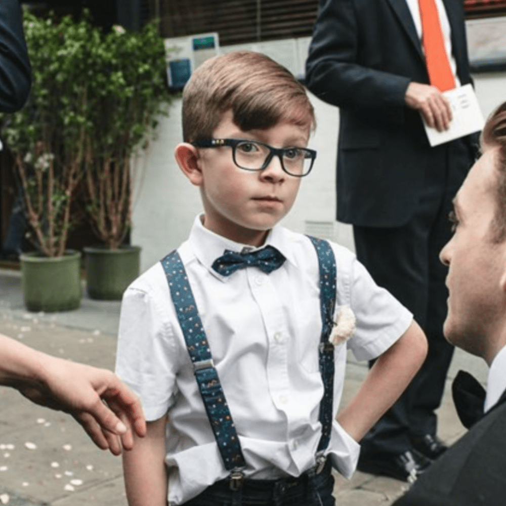 Herbie Blue - Geometric Silk Toddler & Boy's Bow Tie